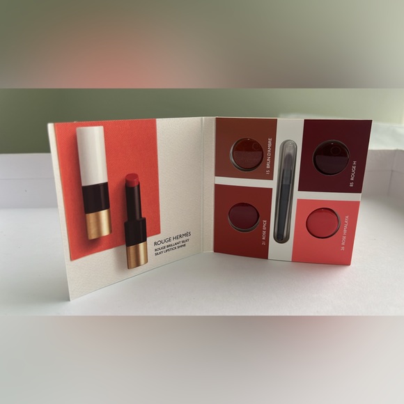 New, unused and authentic Hermes lipstick shine sample  card. - Picture 1 of 2